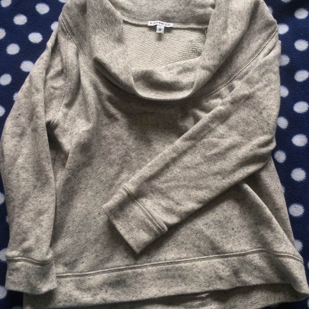 Express Crop, Heather Grey Sweater